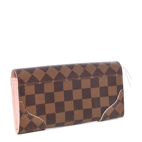 Louis Vuitton Damier Ebene Caissa Wallet Rose Ballerine